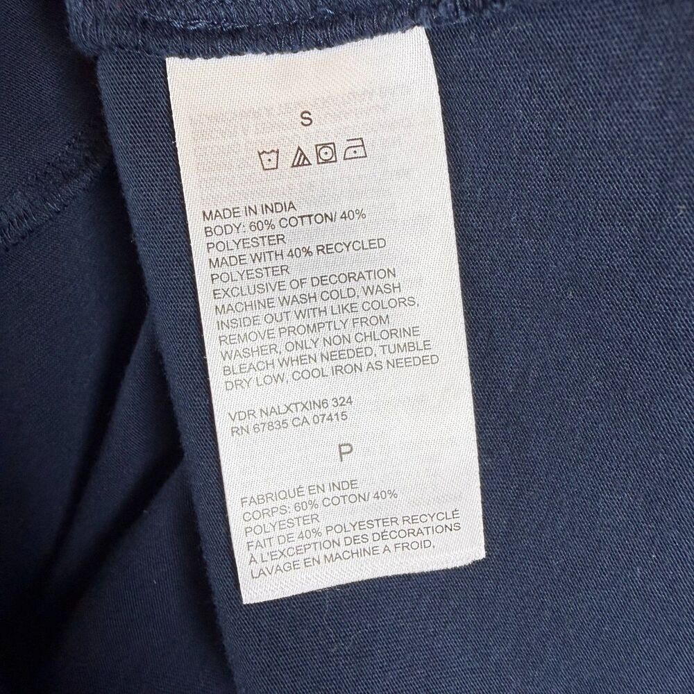 Nautica Shark Graphic Tee Navy Sustainably Crafted Sz S - Picture 5 of 8